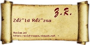 Zöld Rózsa névjegykártya